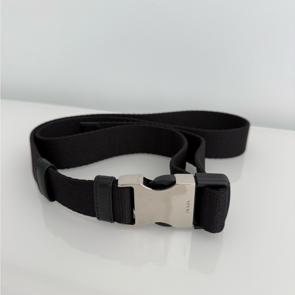 Prada Black Canvas Belt